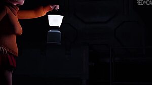 Scene#1 for video: Velma getting into mysteries of Redmo, cartoonish animated action thriller