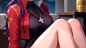 现场#1 视频: More than that, Misato Katsuragi applies the ultimate attraction in leading the mark through the Evangelion-themed Hentai