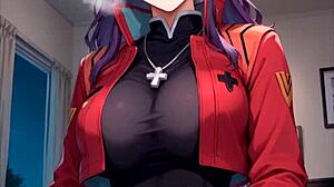 现场#3 视频: More than that, Misato Katsuragi applies the ultimate attraction in leading the mark through the Evangelion-themed Hentai