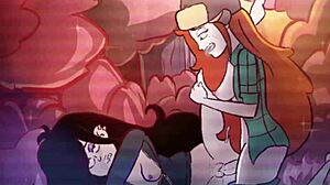 现场#20 视频: Transform of a beautiful Wendy into a demons girl in animated series Gravity Falls