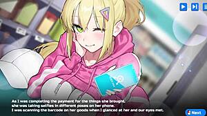 现场#1 视频: NTR story with two hardcore sex scenes in a hentai game with big tits and an animated dildo