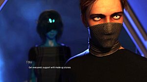 现场#1 视频: Shiny cybergoth babe gets hard futanaria fucking in animated gaming erotic choice fiction