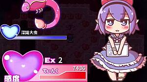 现场#1 视频: Big ass redhead in a weird cave, boss fight in anime-style game