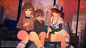 现场#1 视频: Three hot girls giving a tit-fucking challenge to a guy