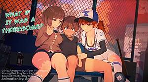 现场#2 视频: Three hot girls giving a tit-fucking challenge to a guy