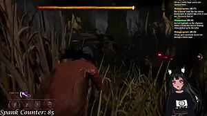 Scene#20 for video: Vtuber Lewdneko continues to play DbD and gets spanked in this part