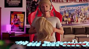 现场#2 视频: Beautiful mom sucks stepson's big cock in 3D animation