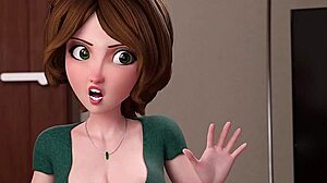 现场#4 视频: Red Moa's aunt in a rather untraditional family gathering in an animated video