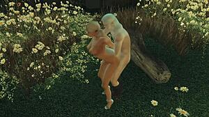 现场#20 视频: Wet and nasty intercourse scene from the parody video of the Sims 4 Witcher