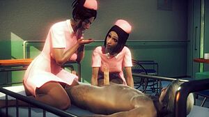 现场#2 视频: An example of a cartoon nurse is in 3 D animation video