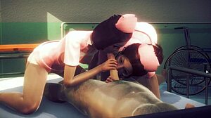 现场#4 视频: An example of a cartoon nurse is in 3 D animation video