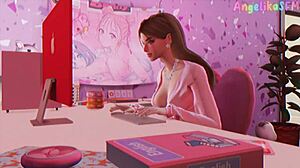 现场#1 视频: Stepbrother and stepsister become involved in an unlawful affair depicted by 3D cartoon interface