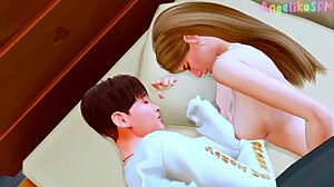 现场#4 视频: Stepbrother and stepsister become involved in an unlawful affair depicted by 3D cartoon interface