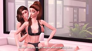 现场#3 视频: Ariana and Zendaya’s first erotic threesome scene in 3D animation