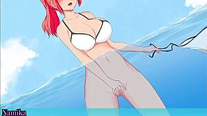 现场#1 视频: Cartoon character JK enjoys herself when at the shore or beach