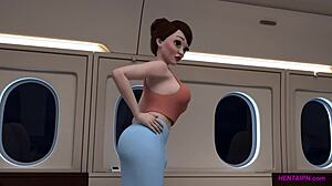 现场#2 视频: A short 3D moving picture of futanari boss and a hungry for cock stewardess