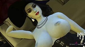现场#3 视频: Big-titted Ada wong and Alcina Dimitrescu start sexually touching each other in Resident Evil 8